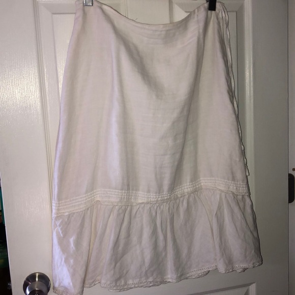 Gap white linen skirt sz 6 - Picture 1 of 2